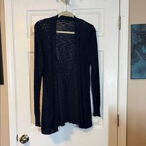 Classic Navy Open-Front Cardigan